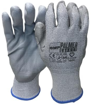 ATERET 12 Large Pairs Work Gloves Nylon HPPE & Fiberglass Coated Gloves, Ideal Use for Glass Cutting, Sheet Metal Handling, Warehouse