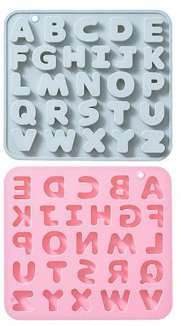 Silikonbackform 2 Stück Von 26 Mit 26 Englischen Buchstaben, Silikonformen, Diy Kleber Backkuchenformen, Schokoladenformen