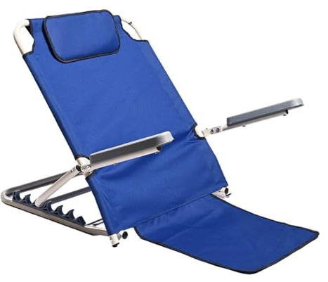 Sharplace Bett-Rückenlehnen-Stütze, Bodenstuhl mit Rückenlehne, Verstellbarer Winkel, tragbarer Strandstuhl, Lese-Bettruhe-Kissen für Picknick-Rasen
