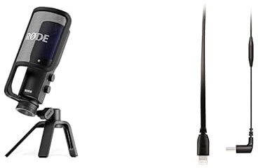RØDE NT-USB+ Professionelles Mikrofon + SC15 USB-C-Lichtkabel (300mm - iOS-kompatibel) für Podcasting, Streaming, Gaming, Musikproduktion, Gesangs- und Instrumentenaufnahmen