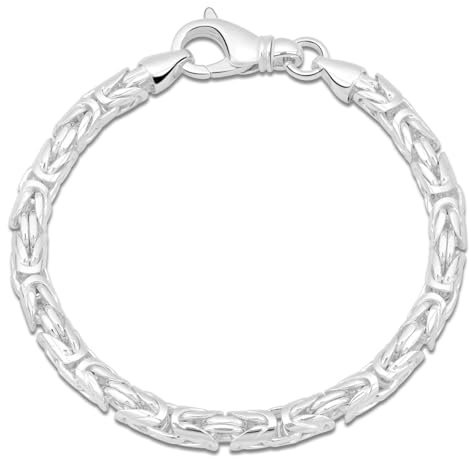 Königsarmband Rund 6mm 925 Silber 22 cm