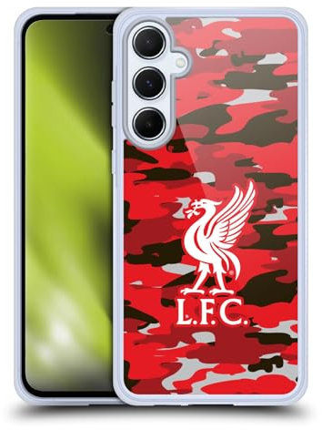 Head Case Designs Offizielle Liverpool Football Club Club Liver Bird Farben Camou Gel Handyhülle Hülle [Militärischer Schutzgrad] Kompatibel mit Samsung Galaxy A55 5G