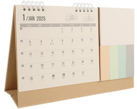 Operitacx 2024–2025 Desktop-kalender Von Kalender für Schreibtisch Monatsplaner Notizen Bürobedarf für Produktivität