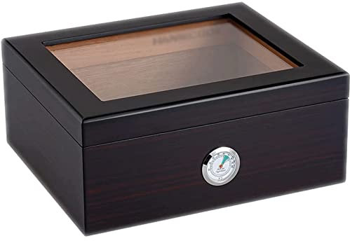 WOYZDQ Geschenk Zigarrenkiste mit großem Fassungsvermögen für 50 Zigarren, Desktop-Zigarren-Humidor mit Hygrometer, hält Zigarren frisch Zigarren Humidore