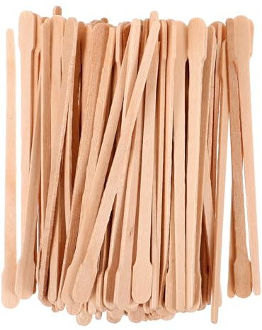 ULTECHNOVO Bâtonnets de Cire en Bois 100 Pièces 88mm Applicateurs Plats Épilation Corps et Visage Femme Usage Salon et Domicile