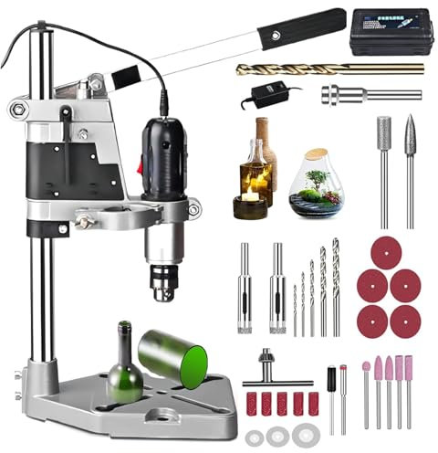 Coupe-bouteille électrique en verre - Machine de découpe multifonction avec 36 outils pour percer, poncer, polir et meuler les bouteilles de vin - Kit complet pour projets de bricolage