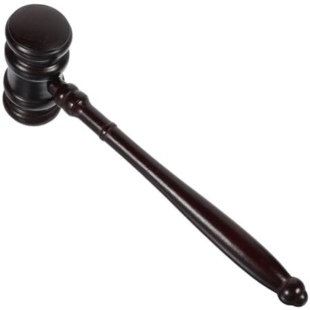 Wooden Judge Gavel Coffee Wood Auction Hammer Simple Design