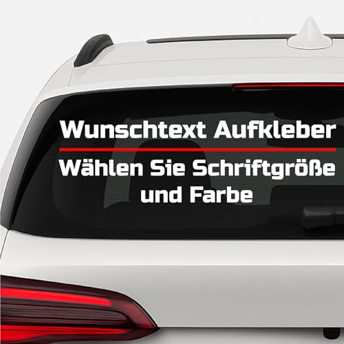 Wunschtext Aufkleber Auto – Buchstaben Autoaufkleber selbst gestalten – Personalisiert für Auto, Motorrad, Boot, Fenster, Wände – wetterfest Vinyl Sticker