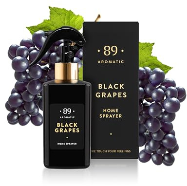 Aromatic • 89 • Rumsspray 300 ml mogen svarta druvor – långvarig rumsdoft, spray och luftrenare för hem, sovrum och badrum – neutraliserar lukt, fräsch och avkopplande rumsparfum
