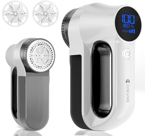 CuieTuee Elektrischer Fusselrasierer mit LED USB-Ladefunktion 3-Gang Einstellbar 2000mAh Lint Remover Fabric Shaver Fusselentferner Kleidung Fuselrasier Entfussler