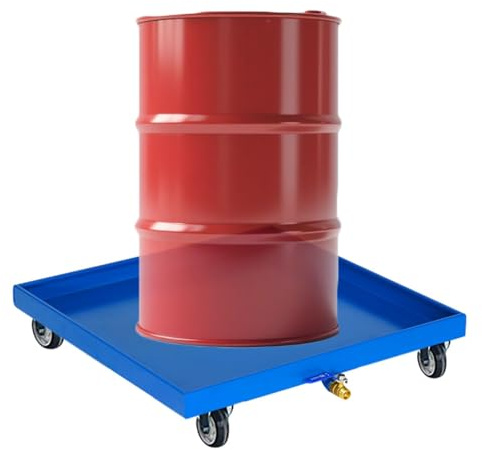 Pallet industriali di contenimento di caduta con la piattaforma modulare delle ruote per mobilità facile resistente di trasporto del carrello elevatore & di controllo liquido pericoloso