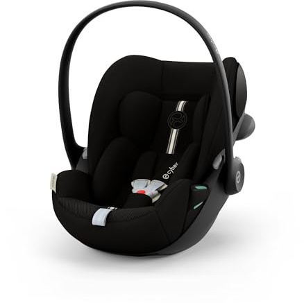 CYBEX Silla de Coche Portabebés Cloud G3, Desde el Nacimiento Hasta los 24 Meses Aprox., Para Niños de 40 cm a 87 cm, Peso Máx. 13 kg, Rotación 180°, Incl. Adaptador para Recién Nacidos, Moon Black
