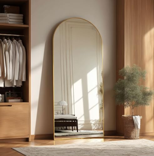 Lvguang Bruchsicherer Ganzkörperspiegel mit verzerrungsfreier Spiegelung | Standspiegel zum Aufstellen | Inklusive standfestem Ständer | Für Schlafzimmer, Wohnzimmer & Ankleidezimmer-65x179cm