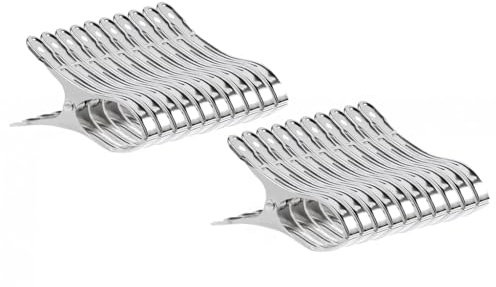 20 Pcs Pince a Linge INOX Grosse Pince a Linge Ouverture 5cm Pinces a Linge | Exterieur, Epingle, Acier, Inoxydable, Serviettes, Plage, Vetements, Draps, Couettes, Transats, Maison, qualite, Solid