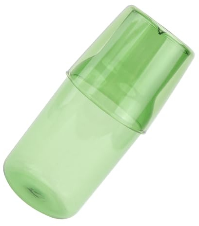 Generico Set di Bicchiere e Bottiglia di Vetro Verde in Vetro Borosilicato ad Alta Capacità per Cena del Ringraziamento e Uso in Ufficio