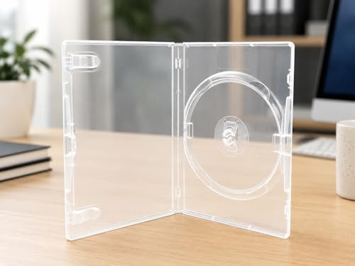 Vision Media® Genuine Amaray Single DVD Clear Case 14mm Spine - Pack of 25 - Amaray UK Offical Distributor