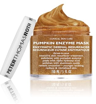 Peter Thomas Roth | Pumpkin Enzyme Mask | Enzymatic Dermal Resurfacer, Exfoliating Pumpkin Facial Mask for Dullness, Fine Lines, Wrinkles and Uneven Skin Tone , 1 count (5 Fl Oz)