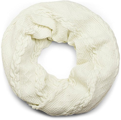 styleBREAKER Unisex Loop Schal Zopfmuster Feinstrick 80x39cm | Schlauchschal. elastisches Material. winterfest. weiche Haptik. Rundschal. wärmende Qualität. pflegeleicht.