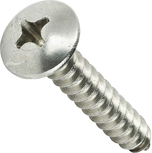 #0 x 1/4 Truss Head Sheet Metal Screws, Full Thread, Phillips Drive, Stainless Steel 18-8, Bright Finish, Self-Tapping, Quantity 100 by Fastenere