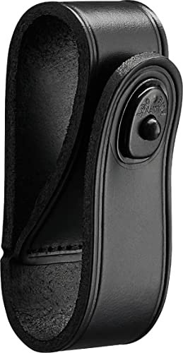 Handschellenriemen aus schwarzem Leder mit schwarzem Sicherheitsverschluss