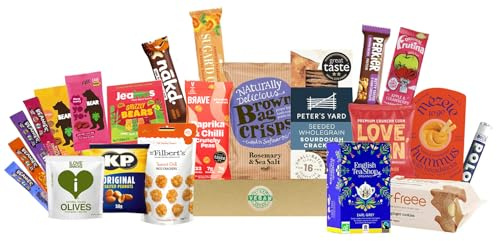 Ultimate Luxury Vegan Healthy Snacks and Sweets Gift Hamper Box Mother's Day, Easter Birthday Party Gift Basket- The Mega Vegan