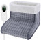 DEWEL Calentador de Pies Eléctrico Calentador Pies 90W 10 Niveles de Temperatura 30-60℃ Temporizador de 45/90/120min Calientapiés Eléctrico Forro Extraíble y Lavable hasta Talla de 46 Gris
