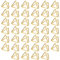QOOSIKICC 40 Pièces Porte-Cartes Triangle Place, Porte-Photos Clips de Support en Métal, Porte-Photos Dorés, Porte-Mémos, Porte-Cartes de Table pour Mariage Restaurants Décoration Porte-Cartes
