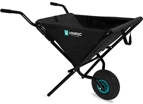 VONROC Carriola pieghevole 50 litri| Capacità di carico 30 kg.