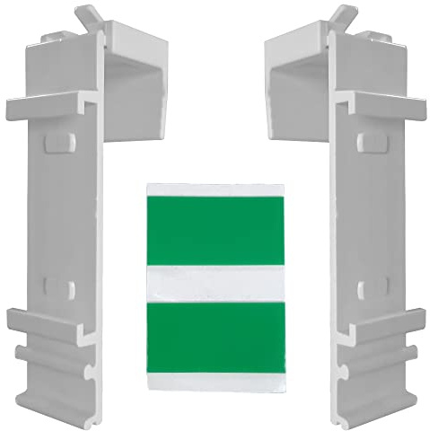 Estika Klemmträger für Doppelrollo, Duo Rollo - 1 Paar, 2 Stück - Weiß - inkl. Klebepads - Klemmfix ohne Bohren, Verstellbar von 15mm bis 23mm, Ersatzteile für Rollos für Fenster ohne Bohren