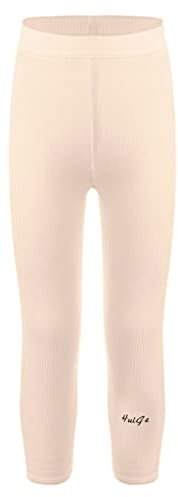 Yeahdor Kinder Mädchen Leggings Thermo Unterhosen Sweatpants Gym Sporthose Thermoleggings Ballettleggings Dancewear Apricot 98-104