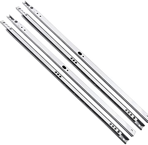 2 Paar Schubladenauszug Schubladenschienen, 17 mm * 400 mm Schubladenführungen, Schubladen Schienensystem mit Teilauszug