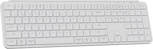 Keychron B6 Pro Full-Size Ultra Slim Wireless ZMK Custom Keyboard, Triple-Mode 2.4G/Bluetooth 5.2/Wired Programmable, Lightweight Quiet Key with Numeric Keypad for Mac/Windows, Ivory White