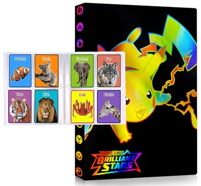 Álbum para Cartas, Álbumes para cartas coleccionables, Transparente e impermeable Para Tarjetas de Tamaño Estándar, 30 Paginas-Capacidad para 240 Cartas (PKA2)