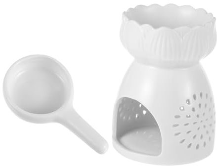 Cabilock Hollow Porcelain Aroma Lamp Weißer Duftöl- Mit Teelichthalter Für Home Decor Für Schlafzimmer Wohnzimmer Hochzeiten Und Romantische Anlässe
