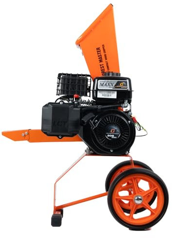 FM6DD-ADJ 6hp Petrol Wood Chipper with Rotatable Hopper – Direct Drive, Compact & Portable – Capacity Up to 50mm (2 inches) with Enhanced Anti-Blocking System (Wood Chipper With Oil)