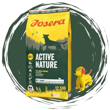 Josera - Hundefutter - Josera Exclusive ActiveNature - Trockenfutter 12,5 KG Premiumfutter mit Lamm & Geflügel + Goodie Quietsche Seppl