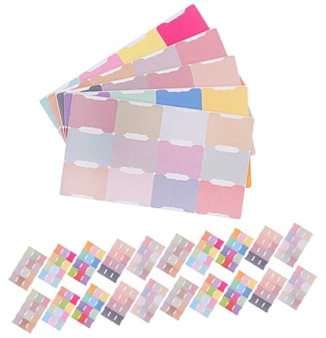 NUOBESTY 5stücke Selbstklebende Index Tabs Pastell Schreibbare Seitenmarker Haftnotizen Für Bücher Kalender Planer Dokumentenorganisation Griffstarke Haftetiketten