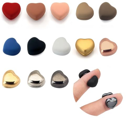 XFSRG 13 Pares de Imanes Fuertes para Hijab en 13 Colores Diferentes Alternativa Práctica a los Alfileres para Pañuelos Hijab Camisas Vestidos y Todo Tipo de Ropa para Mujeres (Corazón)