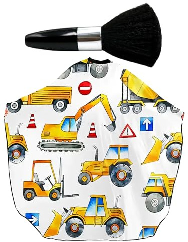 Friseurumhang Kinder, friseurumhang, 2-teiliges Friseur Set Mit Reinigungsbürste, 120 x 80 cm Wasserdicht Und Hautfreundlich, Bequemes DIY Friseurerlebnis Für Haareschneiden Zu Hause Oder Im Salon