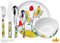 WMF La Abeja Maya - Vajilla para niños 6 piezas incluye plato, cuenco y cubertería (tenedor, cuchillo de mesa, cuchara y cuchara pequeña) WMF Kids infantil Acero Inoxidable Cromargan