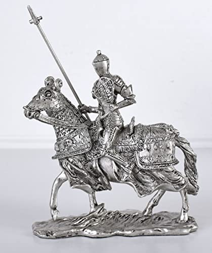 Reiterfigur Ritter mit Lanze Ritterrüstung Sammelfigur Zinnfigur rf004 Palazzo Exclusiv