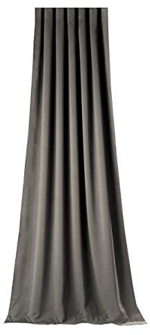 NOVUM fix Vorhang Verdunkelung Kälteschutz Kräuselband Blickdicht Klimavorhang Übergardine extra lang bis 350 cm energiesparen Grau 145x325 cm (BxH)