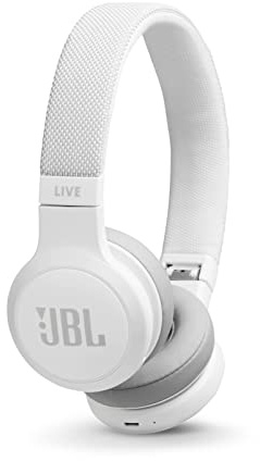 JBL LIVE 400 BT kabellose On-Ear Kopfhörer - Weiß – Bluetooth Ohrhörer mit bis zu 24 Stunden Laufzeit und Alexa-Integration – Musik hören und telefonieren unterwegs