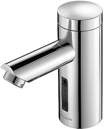 Sloan Optima EAF-250 Sensor Activated Touch-Free Faucet, Commercial Grade w/Mounting Hardware - 0.35 GPM Battery-Powered Deck-Mounted Mid Body, Polished Chrome Finish, 3335155