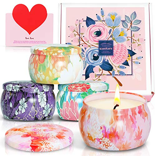 SCENTORINI Bougies Parfumées à la Cire Végétale, Fête des Mères, Maman, Maitresse d'école, Noël, la St Valentin, Cadeau Anniversaire Femme