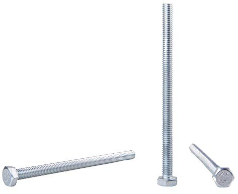 40 Stück DIN 933 Stahl Sechskantschrauben M6 x 90 mm, Sechskantschrauben Vollgewinde, Sechskantkopf (40, M6 x 90 mm)