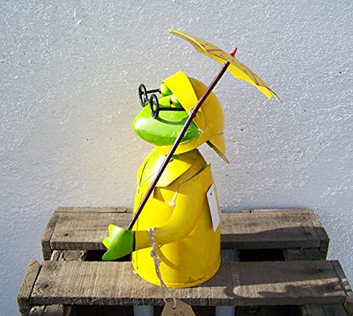 Gwenys Haus Zaunhocker Frosch mit Schirm