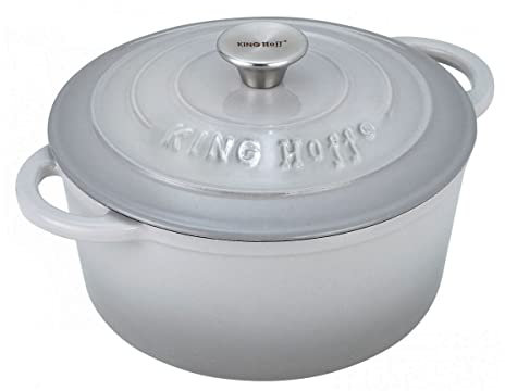 KINGHOFF KH-1520 - Cazo de hierro fundido esmaltado (20 cm, 2,4 L)
