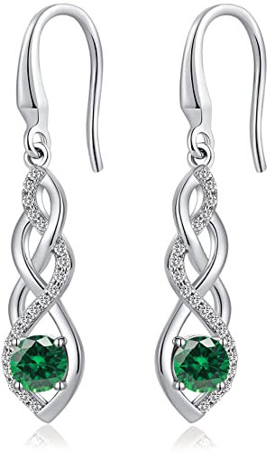 Ohrringe Silber 925 Hängend Ohrringe Hängend Modeschmuck Damen Frauen Zirkonia Ohrhänger Lang