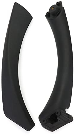 QWORK® dörrhandtag insida, auto reservdörrhandtag insida höger, Lämplig för autotillbehör för BMW 3-serie 2004-2012 (E90 höger), Svart